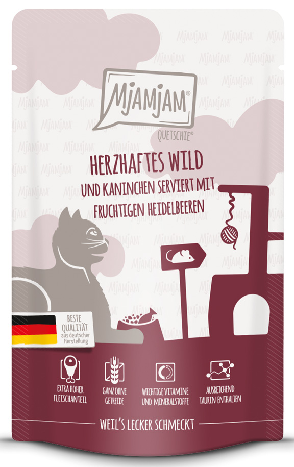 MjAMjAM - herzhaftes Wild & Kaninchen - 12 x 125 g - 1