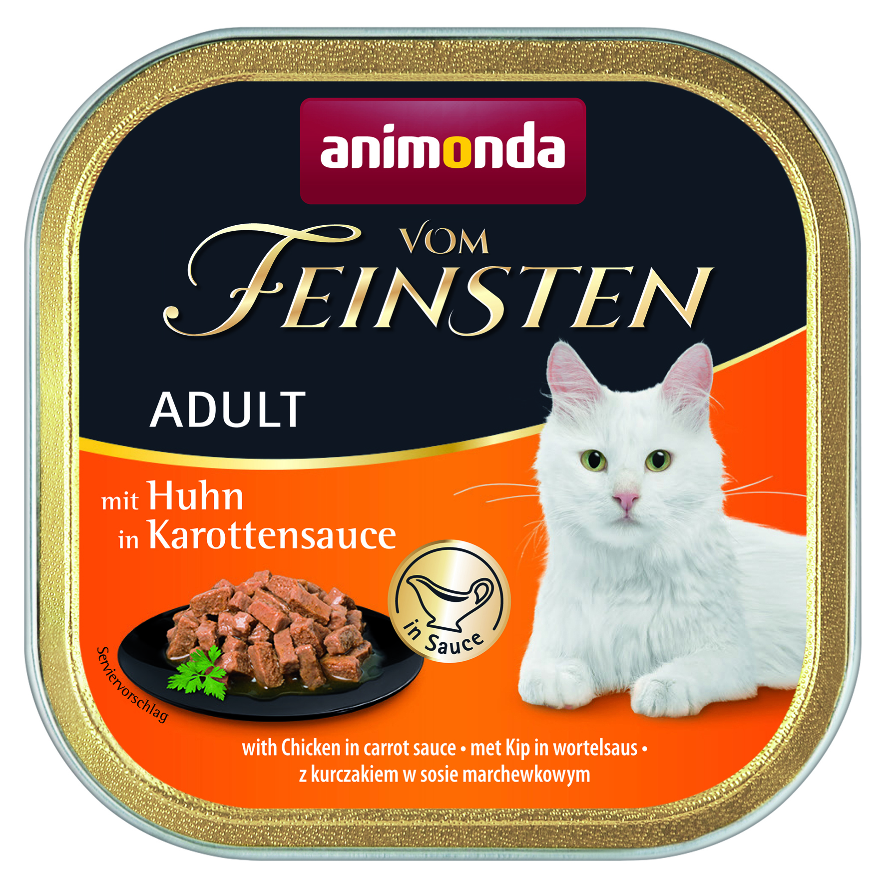 mit Huhn in Karottensauce