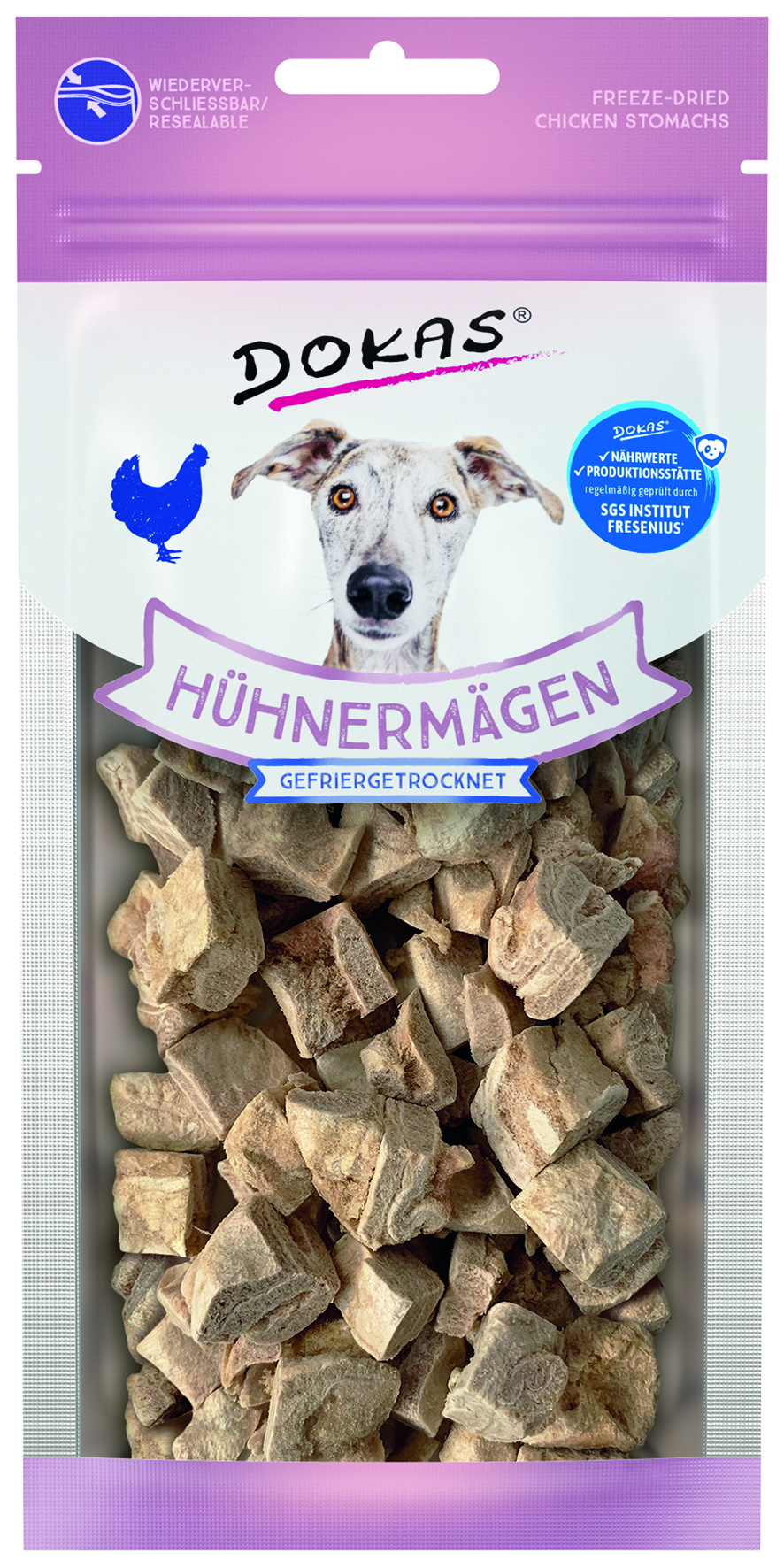 gefriergetrocknete Hühnermägen