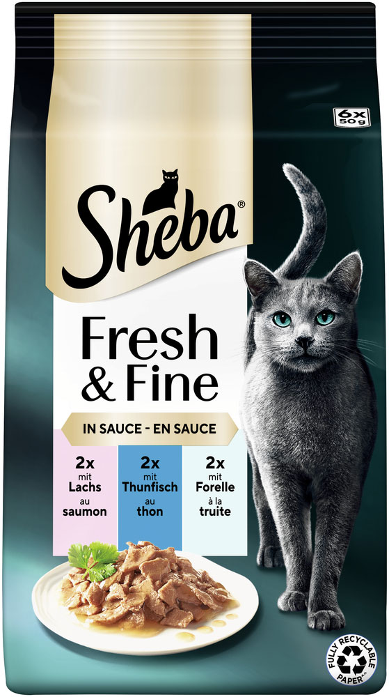 Sheba - Fresh & Fine Lachs, Thunfisch & Forelle - 6 x 300 g - 1