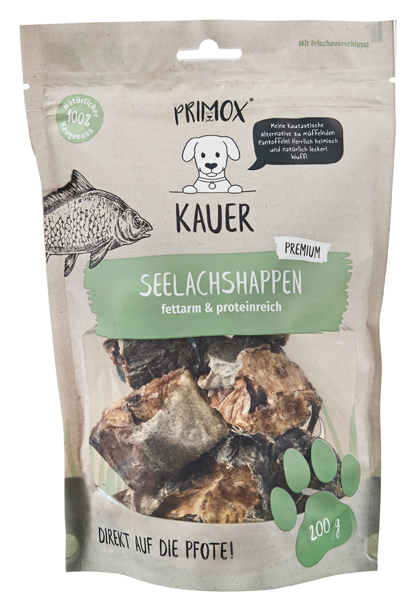 Primox Kauer Seelachshappen 200 g im Beutel fettarm und proteinreich Primox Kauer Seelachshappen 200 g im Beutel fettarm und proteinreich