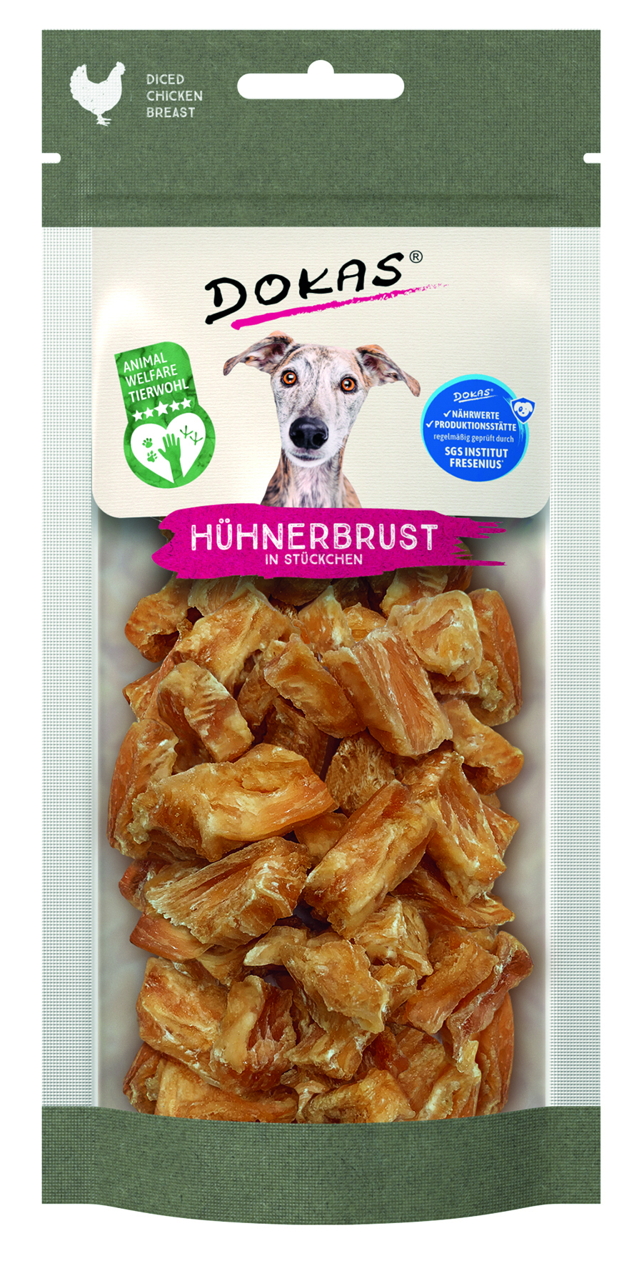 Hühnerbrust in Stücken