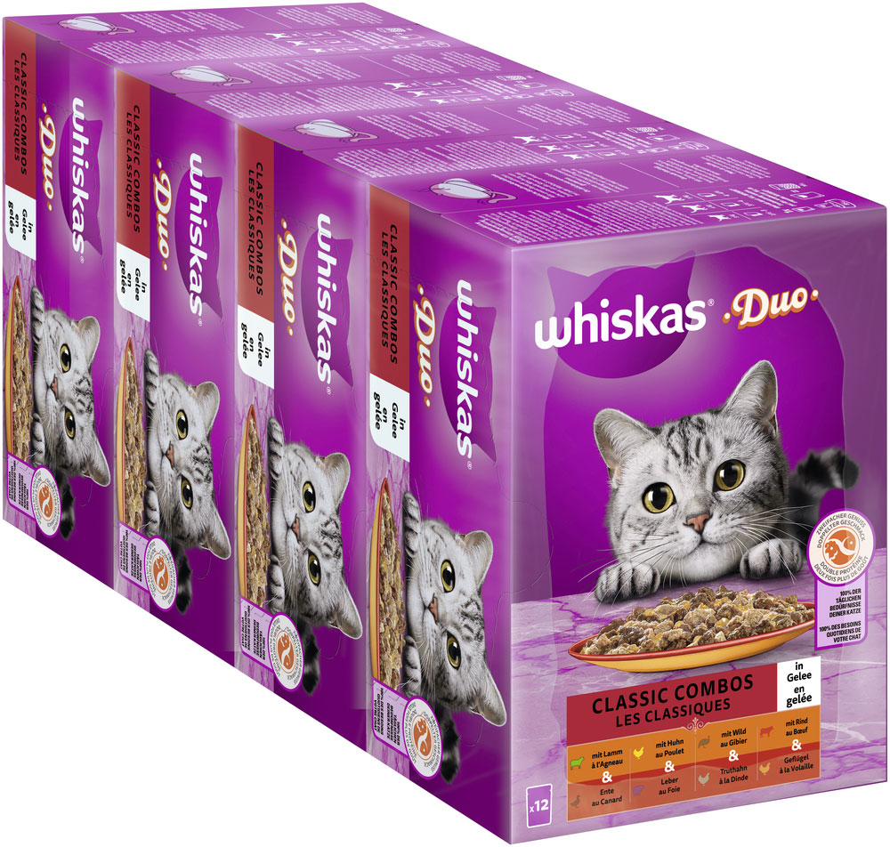 Whiskas - Whiskas Multipack DUO Classic Combos in Gelee - 4 x 12X85g - 3