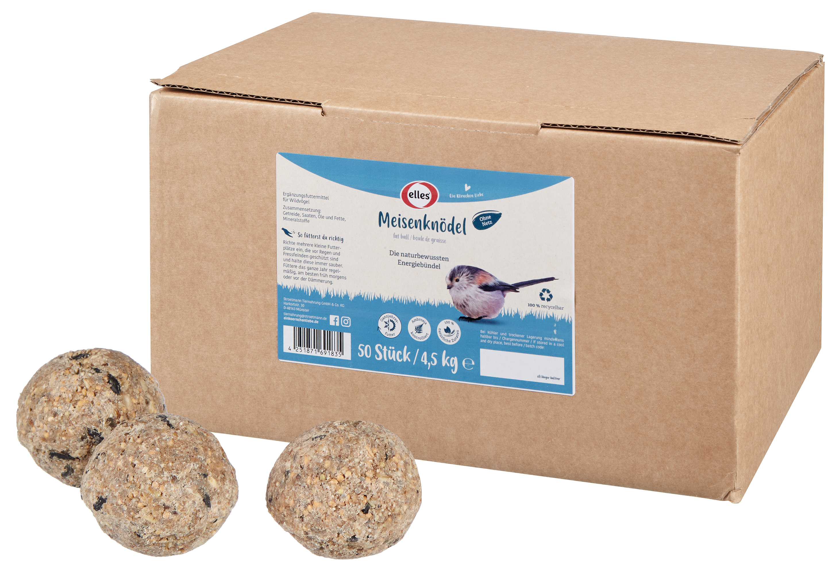 Meisenknödel ohne Netz 50er Karton