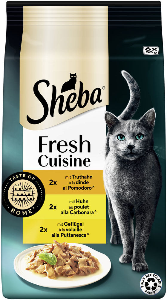 Sheba - Fresh Cuisine Truthahn, Huhn & Geflügel - 6 x 300 g - 1