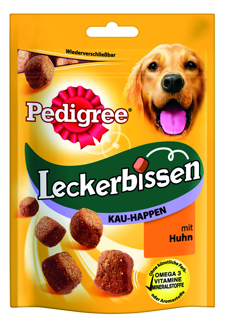 Pedigree - Leckerbissen Kau-Happen mit Huhn - 6 x 130 g - 1