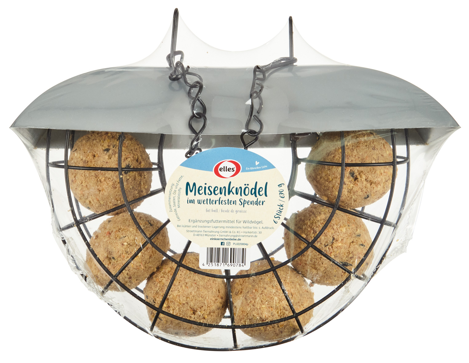 Meisenknödel im Halbmond-Spender