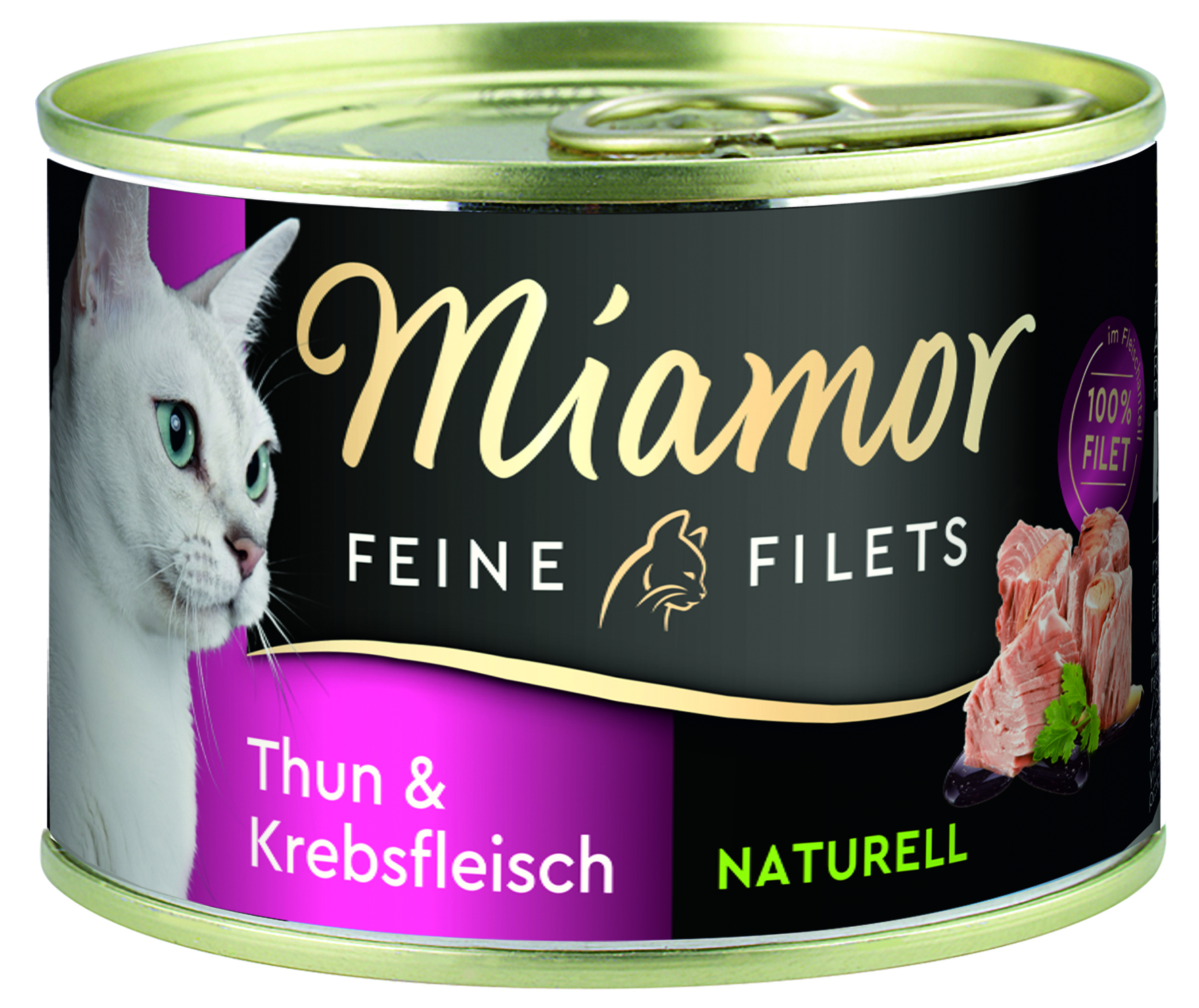 Miamor - Feine Filets Natur Thunfisch & Krebsfleisch - 12 x 156 g - 1