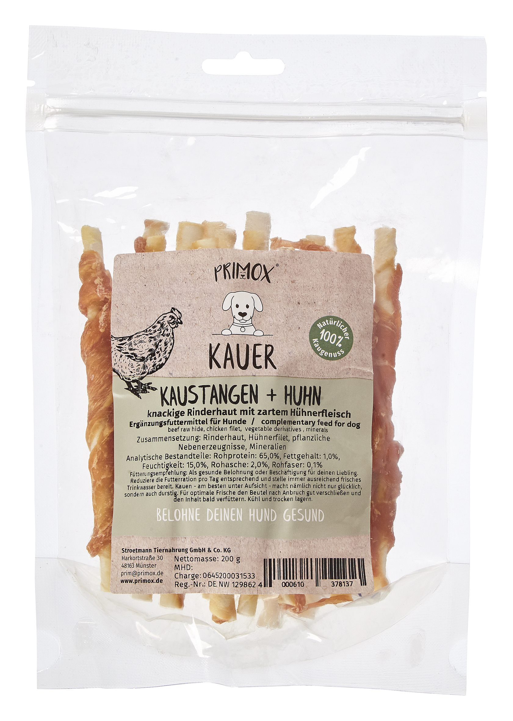 Kaustange mit Huhn 200g