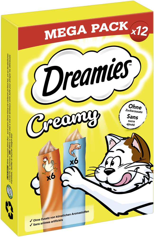 Dreamies - Katzenleckerli Creamy mit Huhn & Lachs - 7 x 120g - 2
