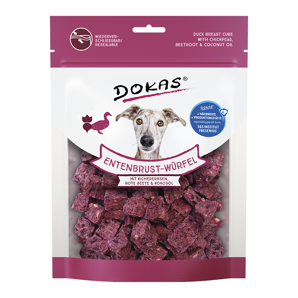 Dokas - Entenbrust-Würfel Kichererbsen rote Beete - 8 x 150 g - 1