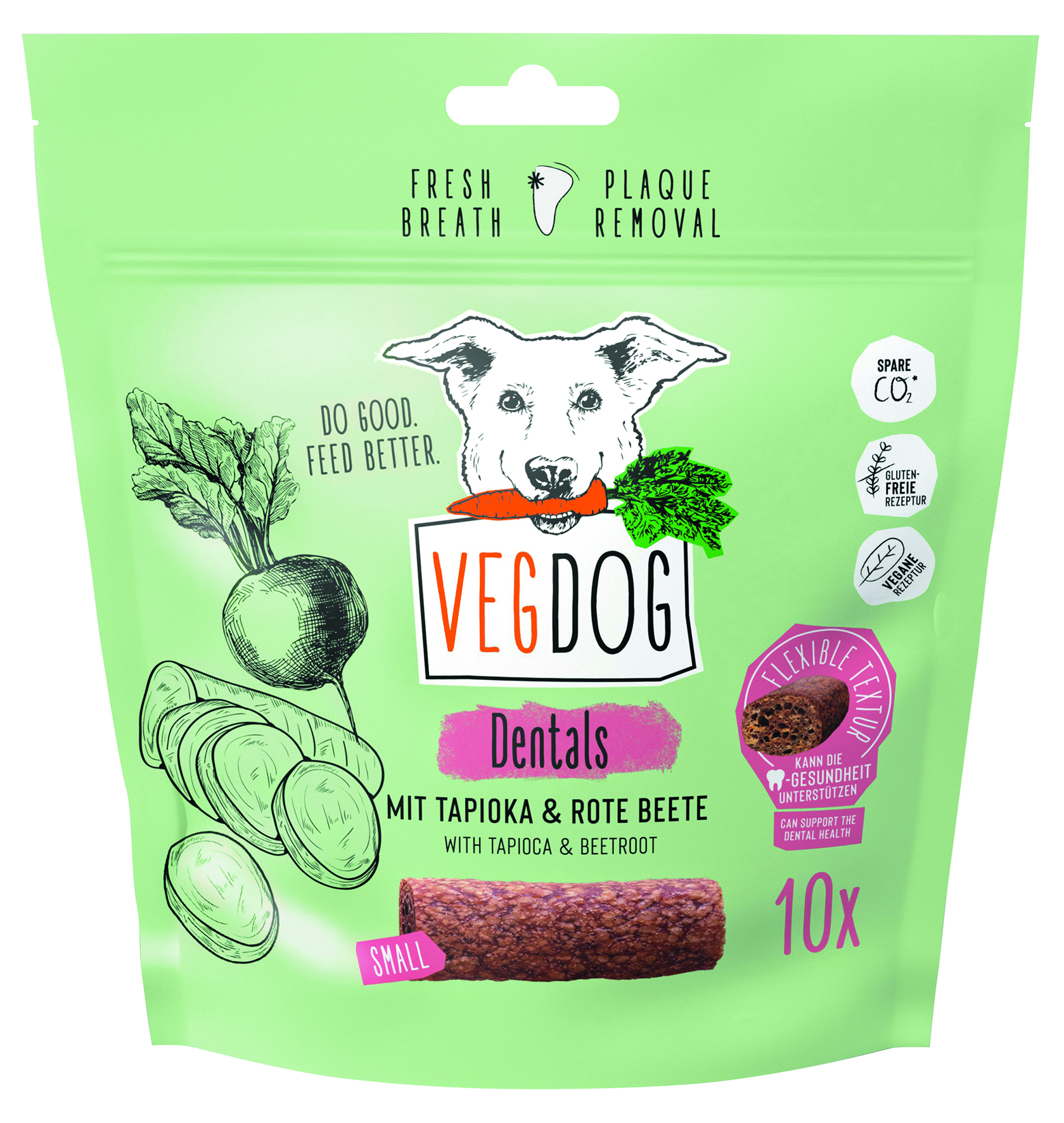 Vegdog - Dentals mit Tapioka & Roter Beete - 1 x 120 g - 1
