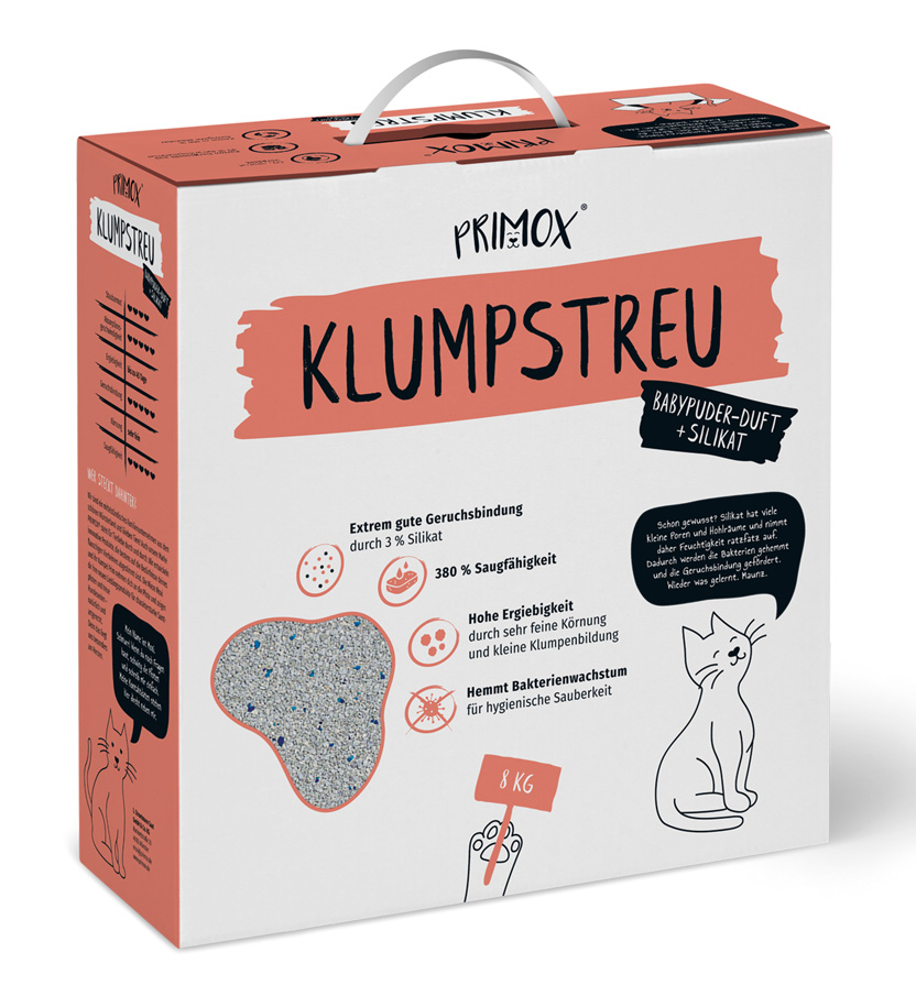 Katzenstreu Babypuderduft + Silikat 8 kg