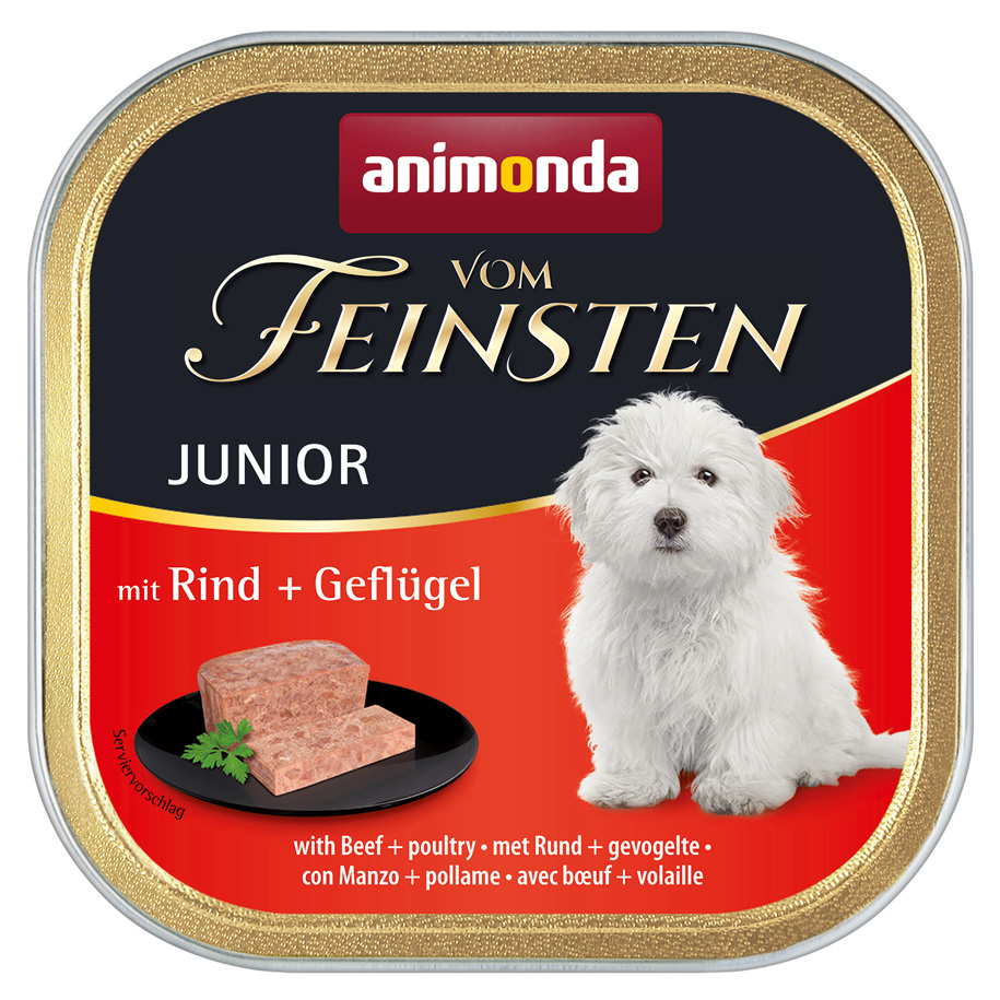 Animonda Vom Feinsten - Junior mit Rind + Geflügel - 22 x 150g - 1