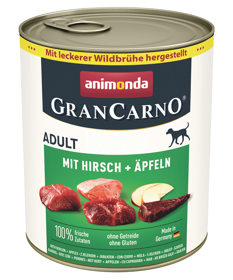 Adult mit Hirsch + Äpfeln