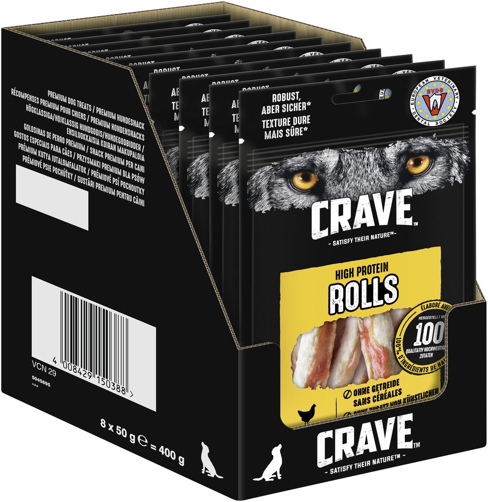 Crave - Protein Rolls mit Huhn - 1 x 50g - 2