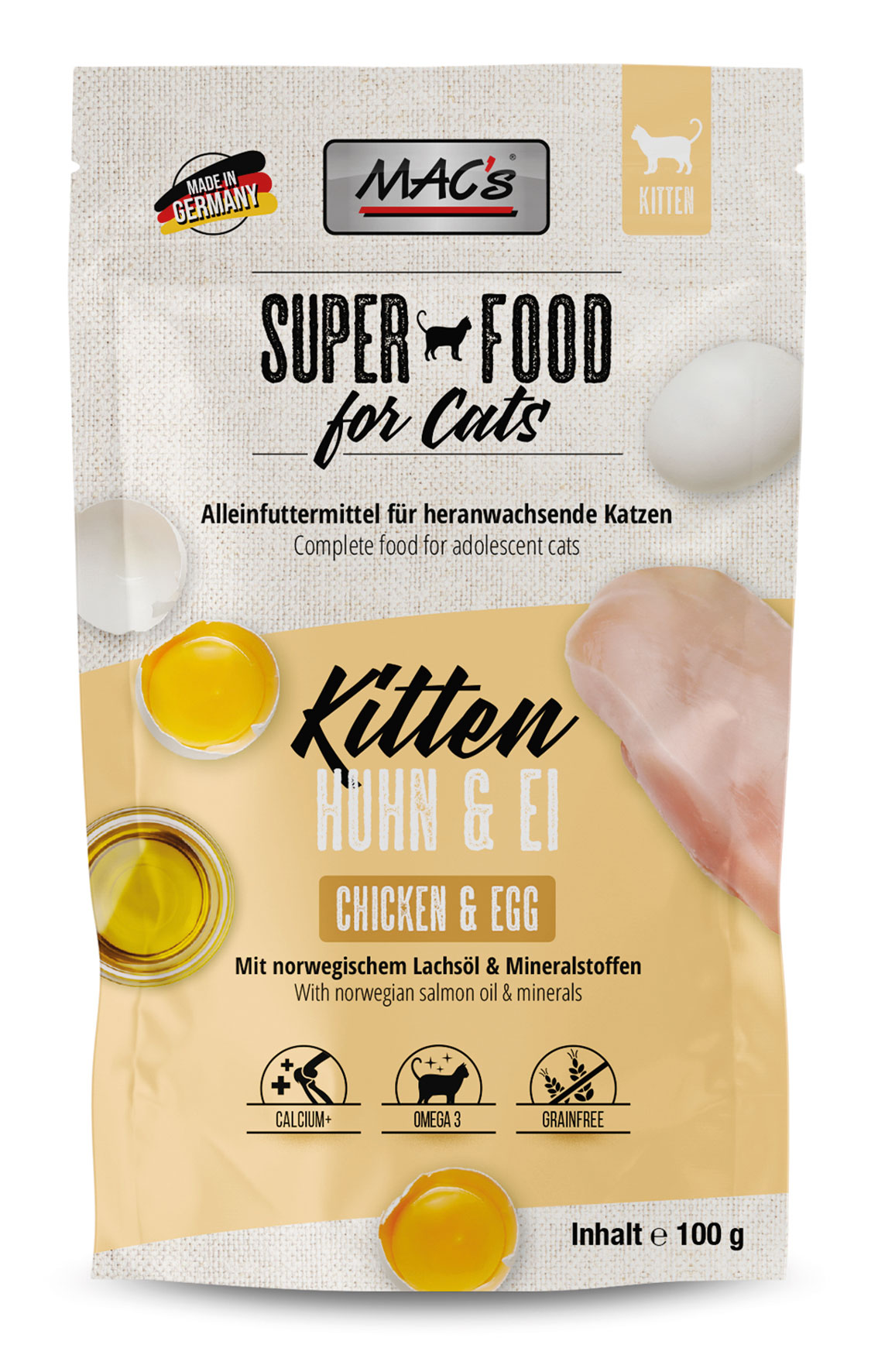 CAT Pouchpack Kitten Huhn & Ei
