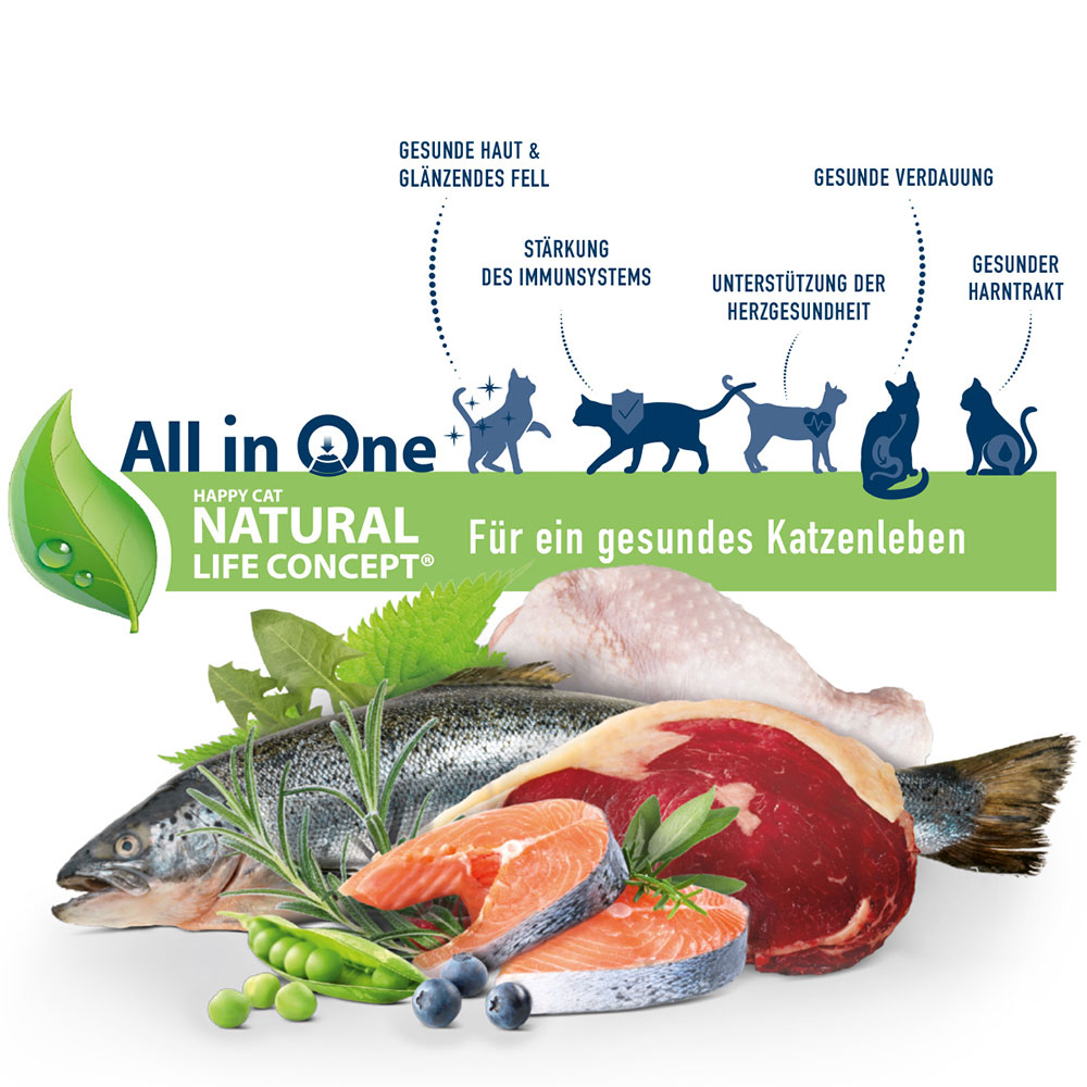 Happy Cat - Senior Atlantik Lachs - 6 x 300g - 3