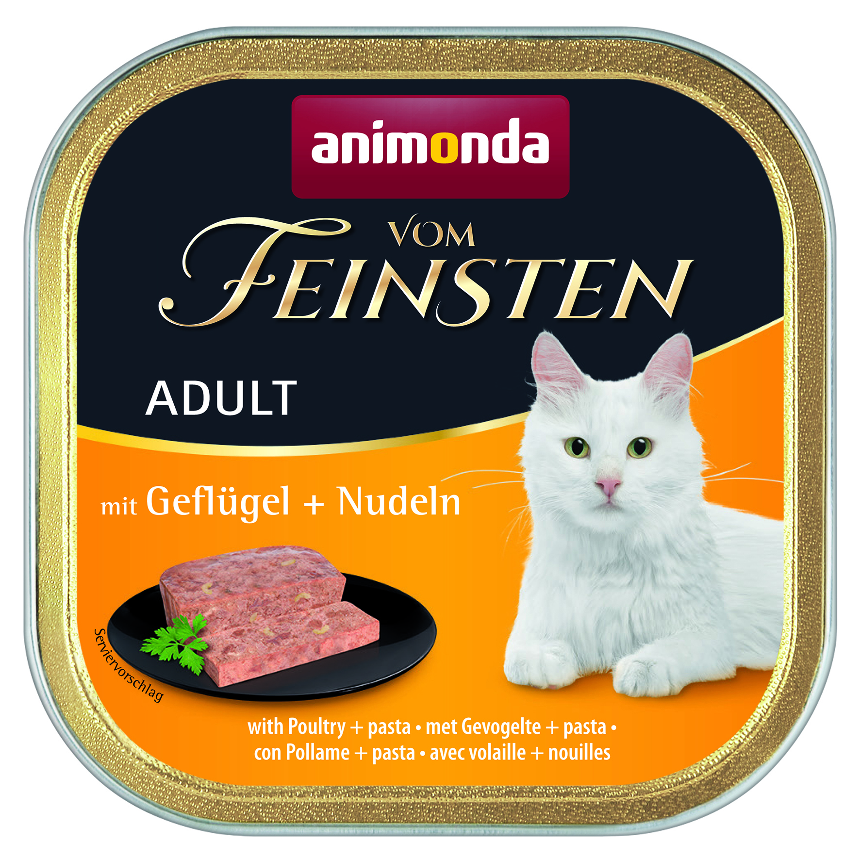Adult mit Geflügel + Nudeln