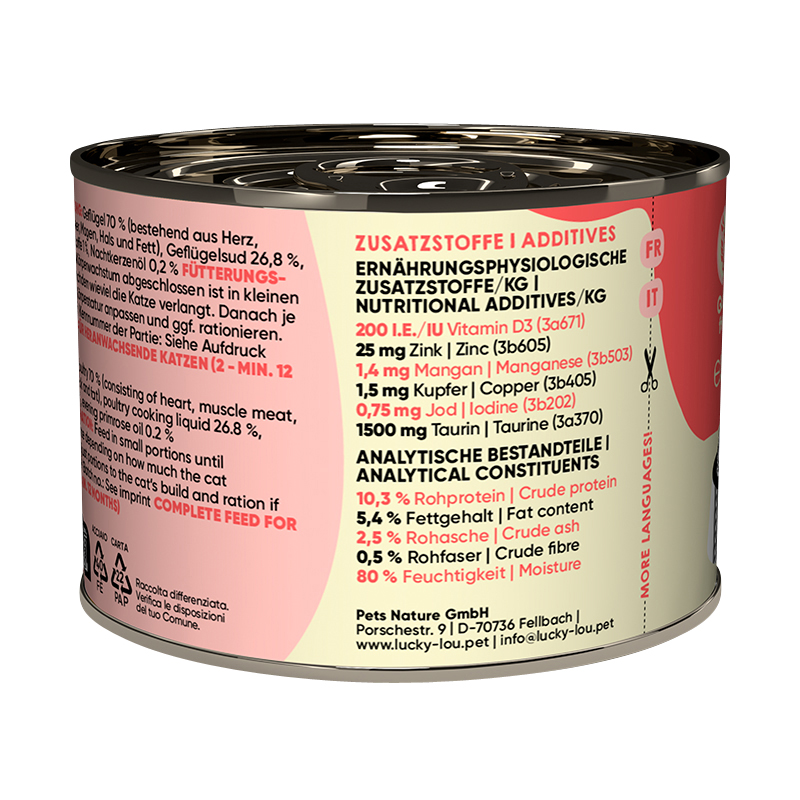 Lucky Lou - Lifestage Kitten mit Geflügel - 6 x 200 g - 4