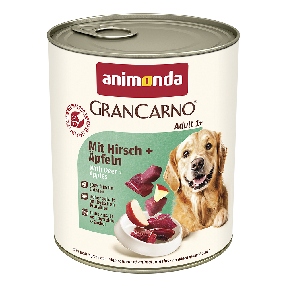 Adult mit Hirsch + Äpfeln