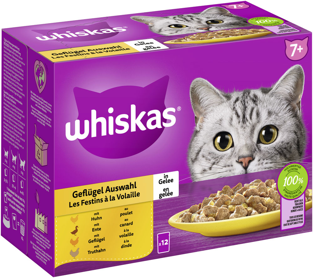Whiskas - Whiskas Multipack 7+ Geflügel Auswahl in Gelee - 2