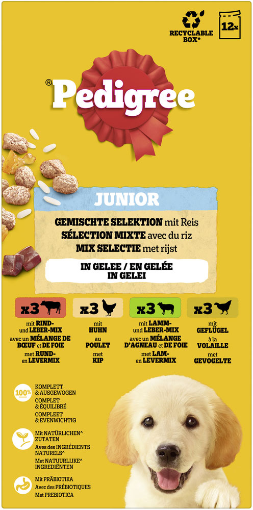 Pedigree - MP Junior in Gelee - 4 x 1200 g - 2