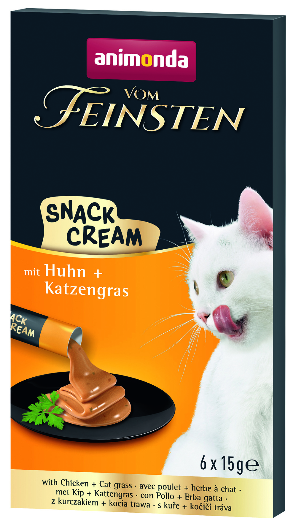 Snack Cream mit Huhn + Katzengras