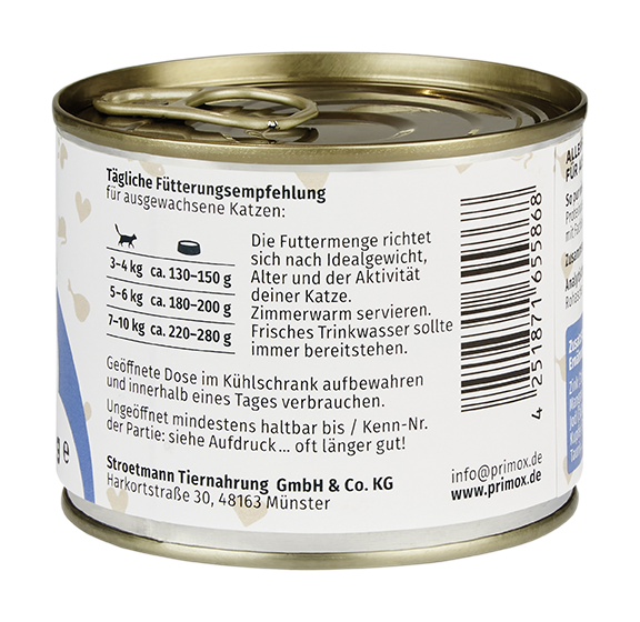 Primox - Katzenfutter Lachs Pur 6x190g - 6 x 190 g - 8