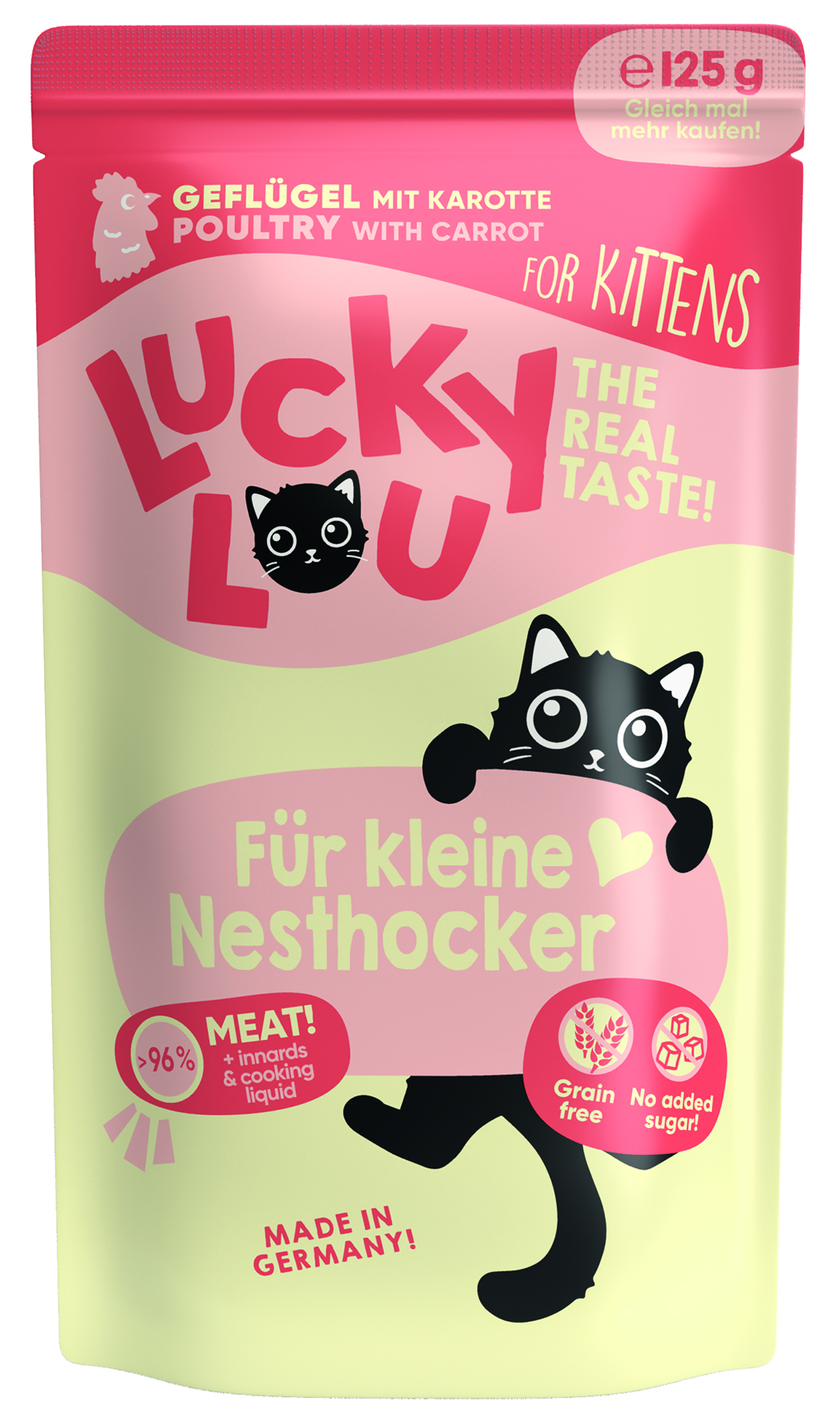 Kitten mit Geflügel