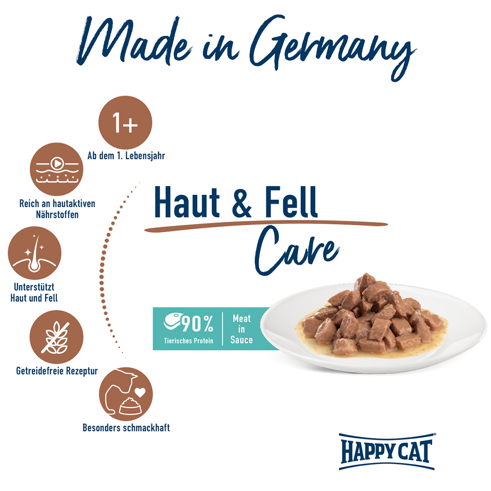 Happy Cat - Pouch Care Haut & Fell - 20 x 85 g - 3