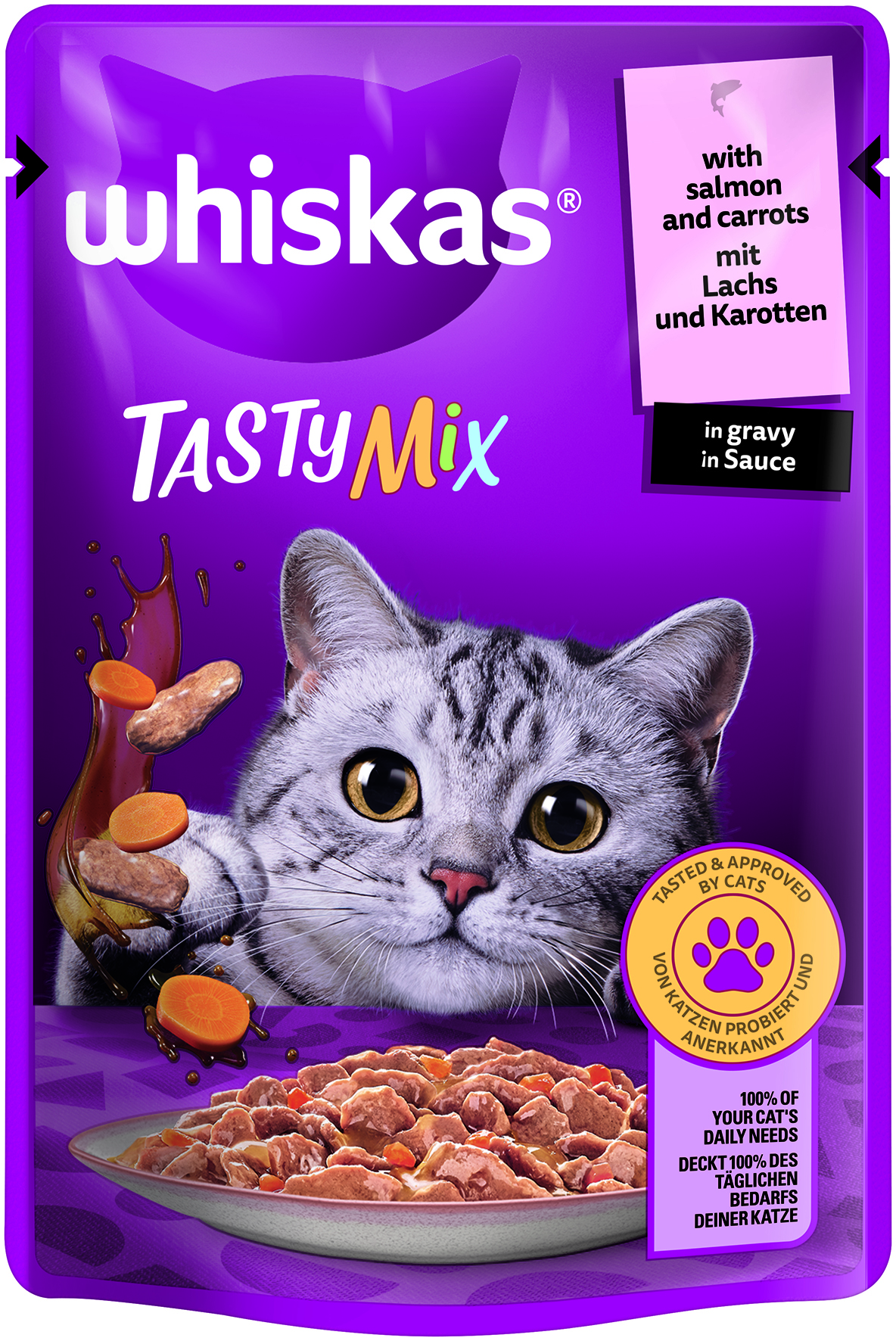 Whiskas - Whiskas Tasty Mix mit Lachs und Karotten in Sauce - 28 x 85 g - 1