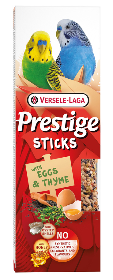 Versele-Laga - Prestige Sticks Kleinsittiche mit Eiern & Thymian - 10 x 2 Stück - 1