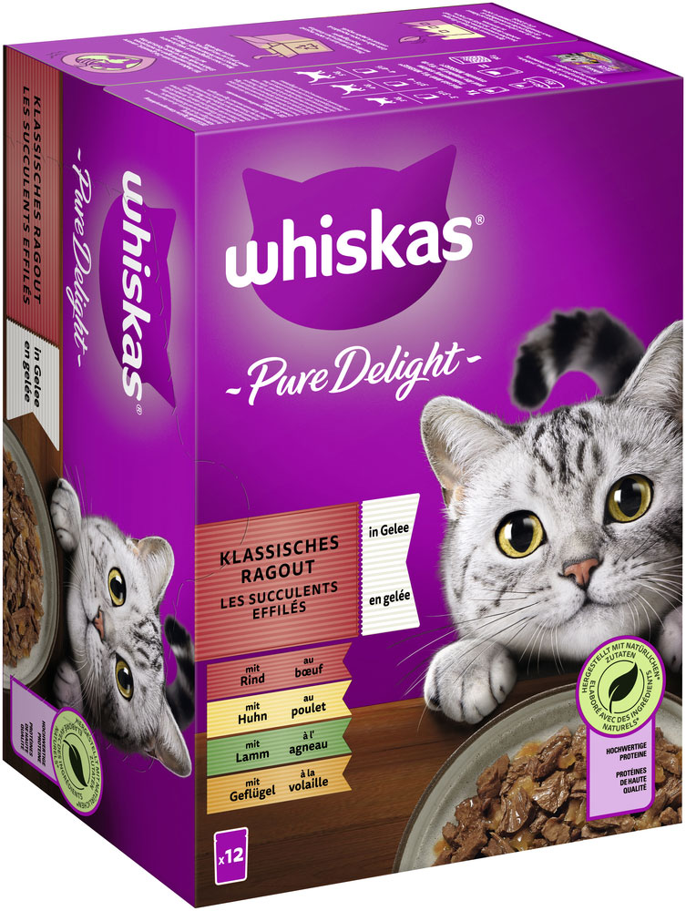 Whiskas - Whiskas Multipack Pure Delight Klassisches Ragout in Gelee - 3