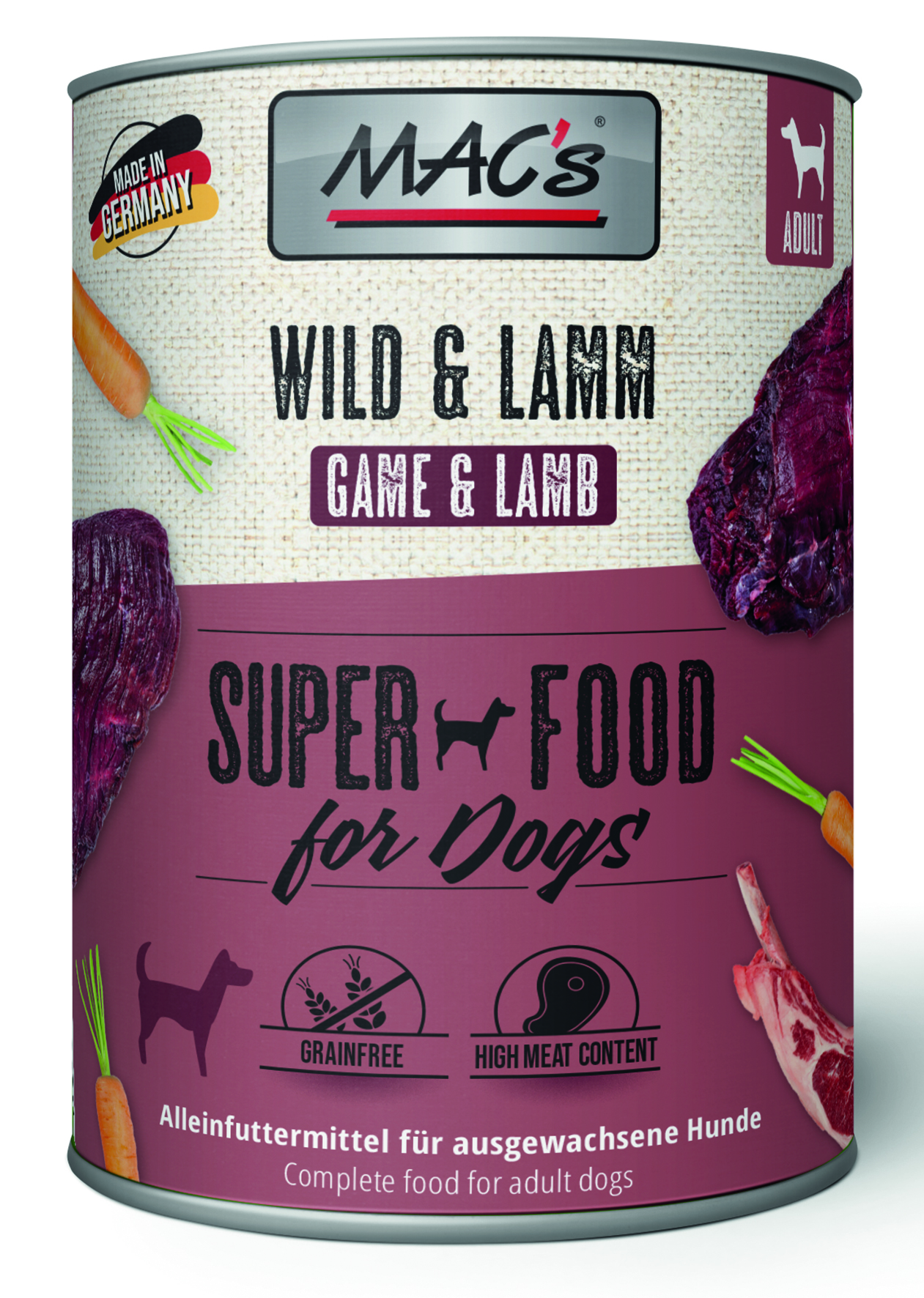 MAC´s - DOG Wild & Lamm - 6 x 800 g - 1