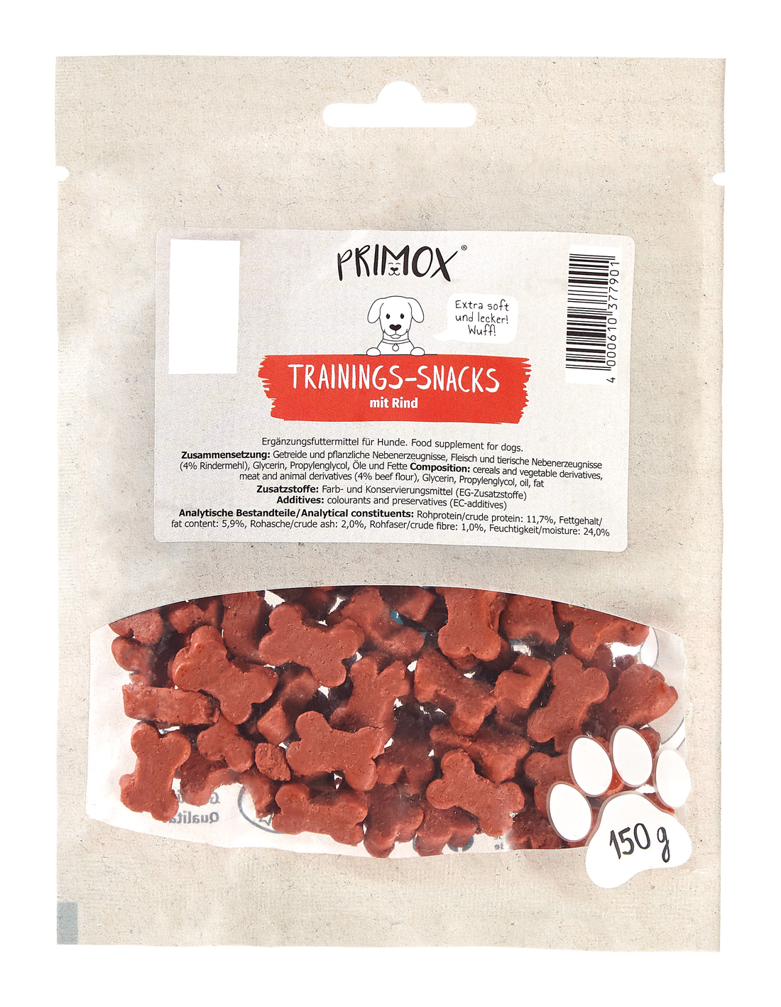 Primox - Trainigssnack mit Rind 150g - 1