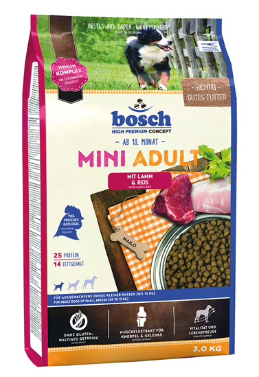 Bosch - Mini Adult Lamm & Reis - 4 x 3 kg - 1