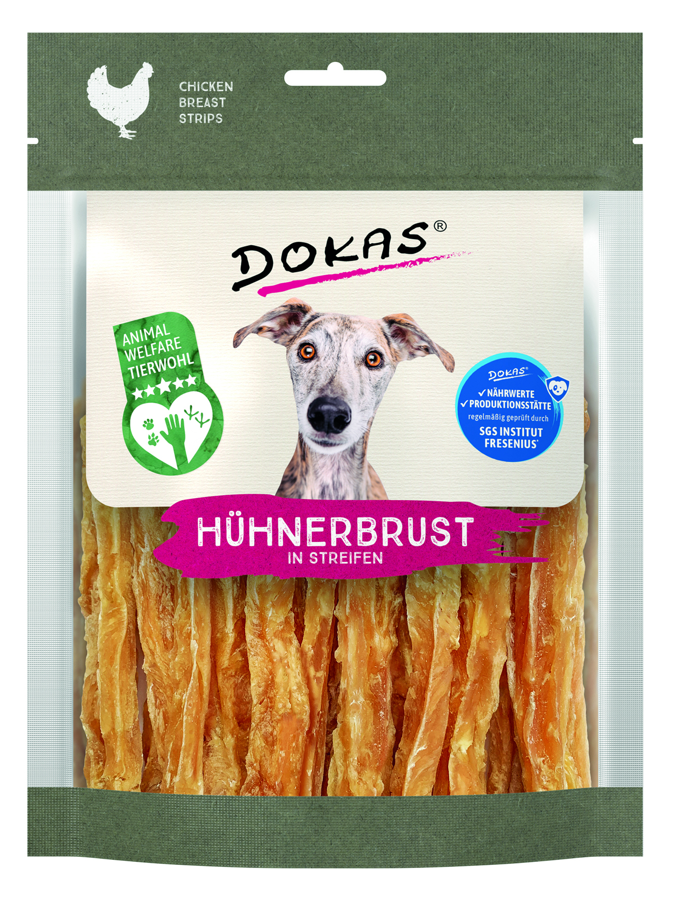 Hühnerbrust in Streifen