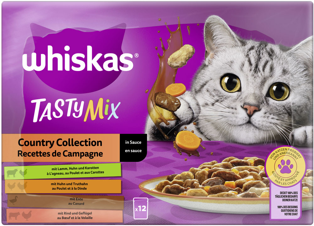 Whiskas - Whiskas Multipack Tasty Mix Country Collection in Sauce - 4 x 12X85g - 4
