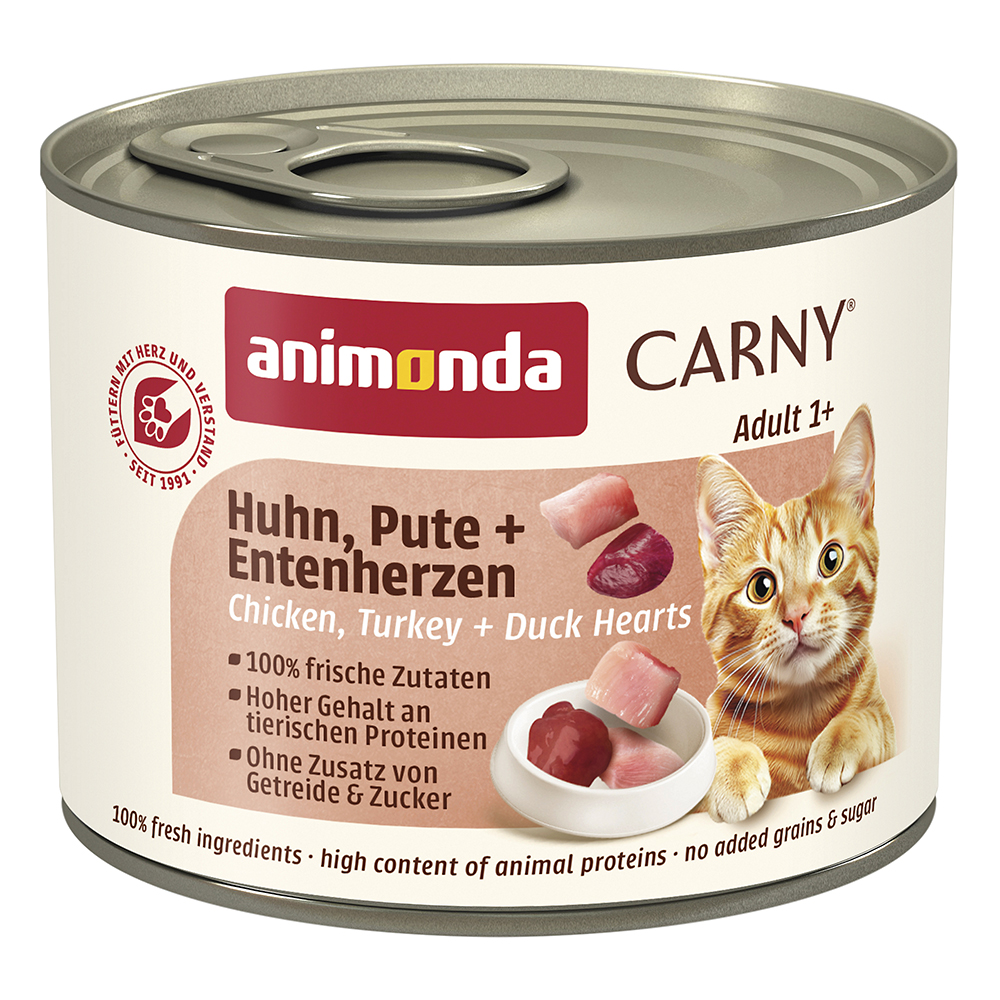 Animonda Carny - Adult Huhn & Pute & Entenherz - 6 x 200 g - 1