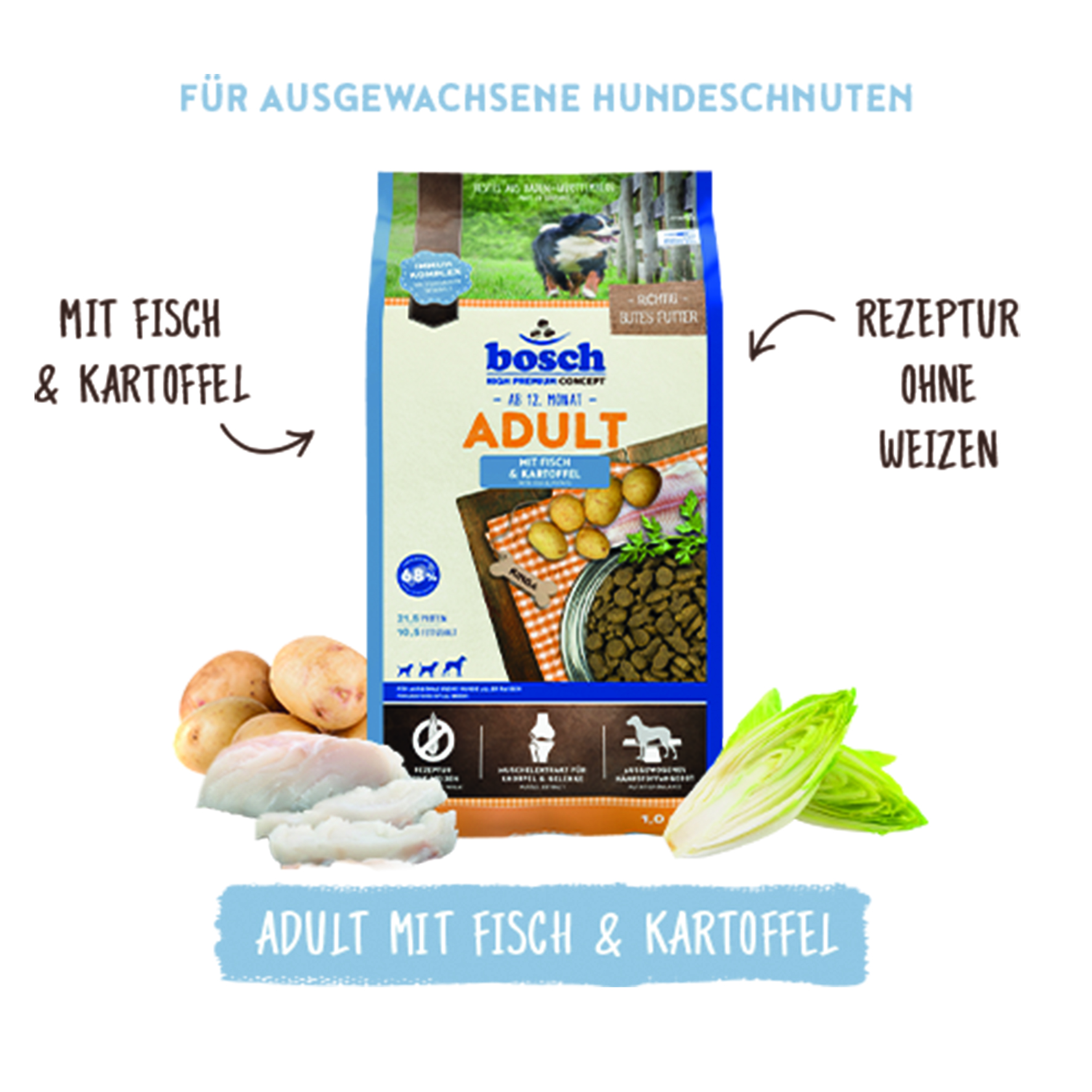 Bosch - Adult Fisch & Kartoffel - 1 x 1kg - 2