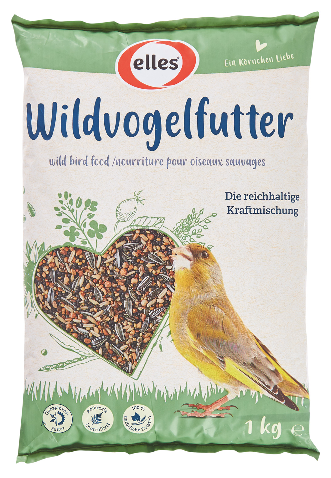elles - Wildvogelfutter 1kg - 15 x 1 kg - 1