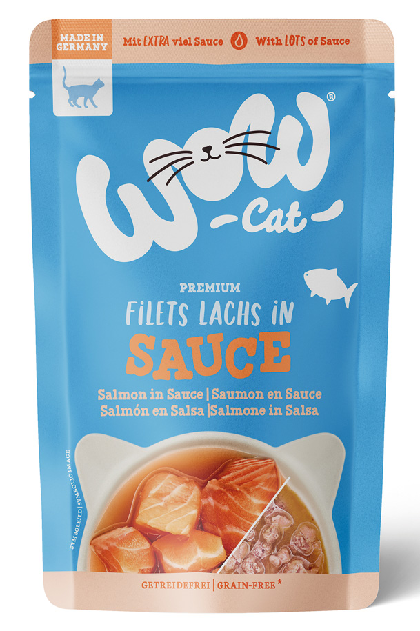 WOW CAT - Lachs in Sauce - 8 x 85g - 1