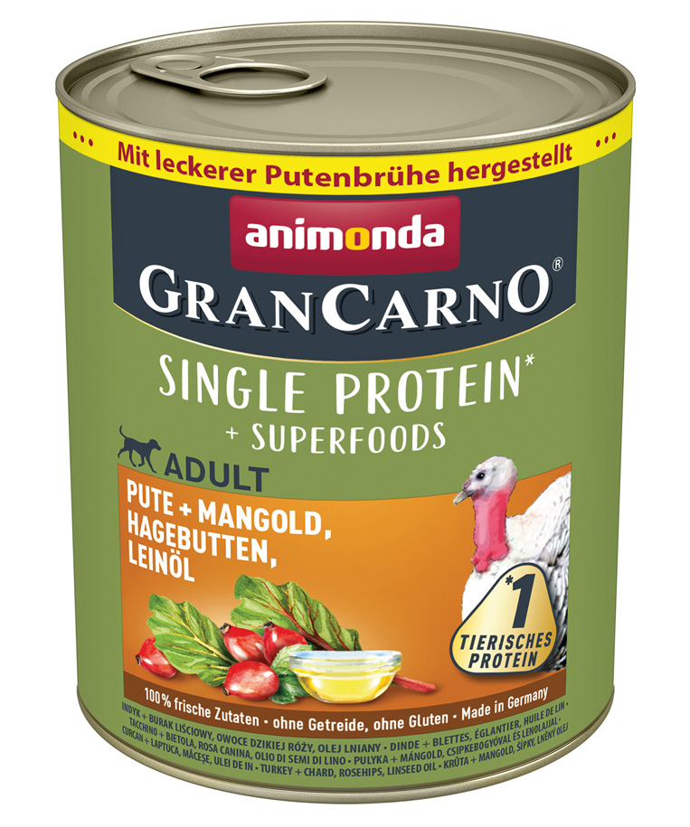 Superfoods mit Pute, Mangold, Hagebutten & Leinöl