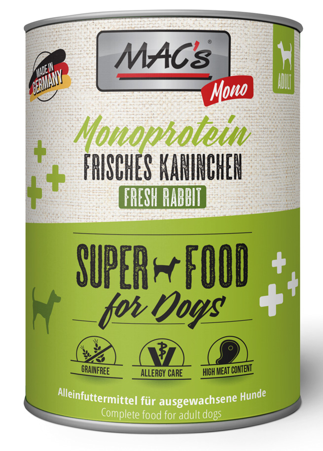 MAC´s - DOG Mono Sensitive Kaninchen - 6 x 800 g - 1