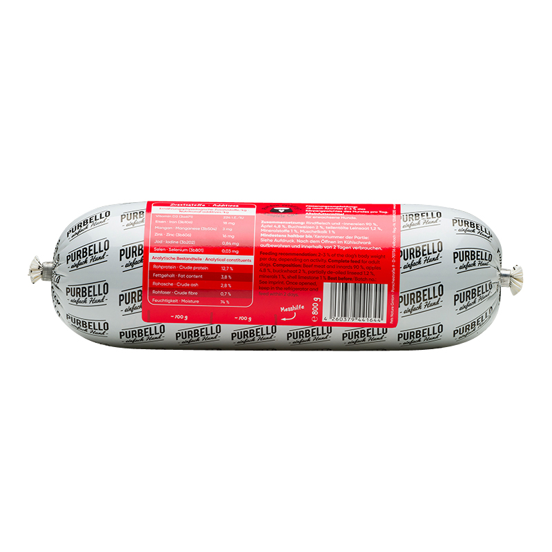 Purbello - Hunderolle mit Rind - 1 x 800g - 2