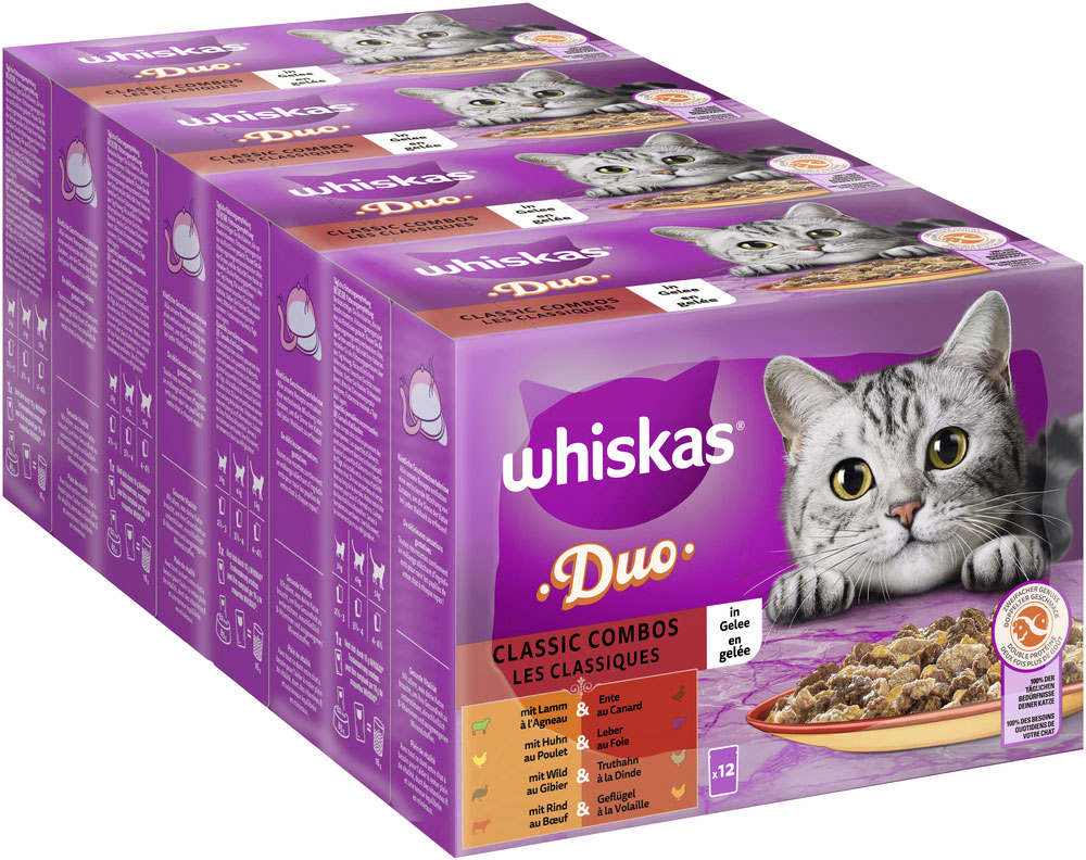 Whiskas - Whiskas Multipack DUO Classic Combos in Gelee - 4 x 12X85g - 2
