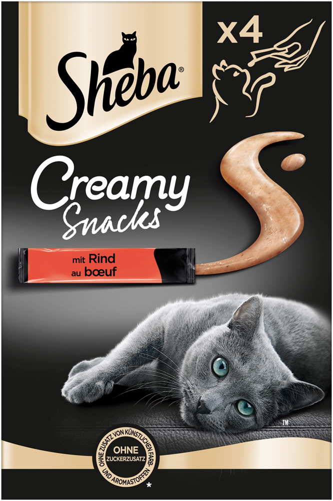Sheba - Creamy Snack mit Rind - 1 x 48 g - 1