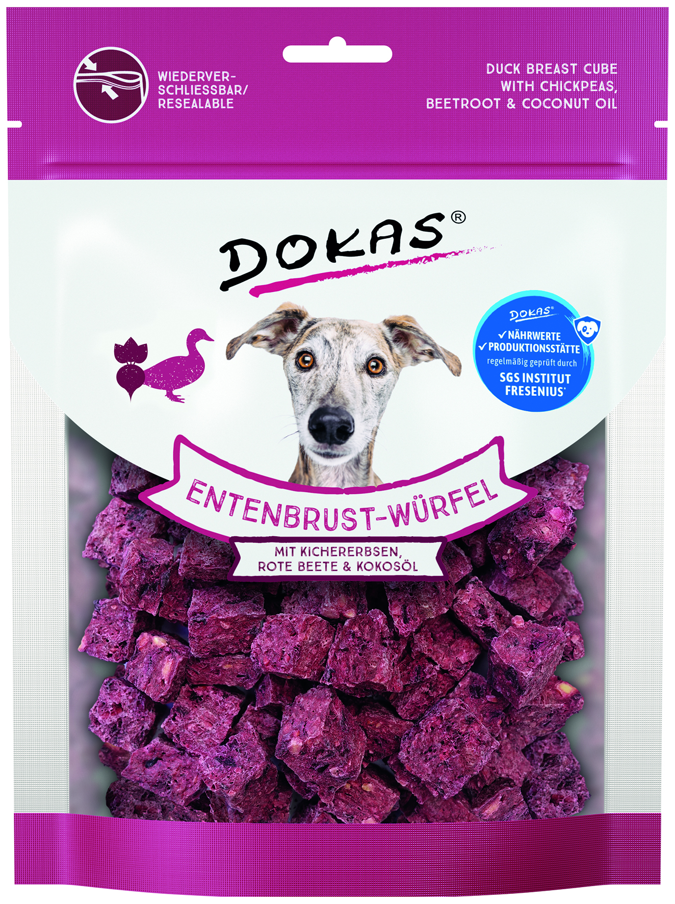 Entenbrust-Würfel Kichererbsen rote Beete