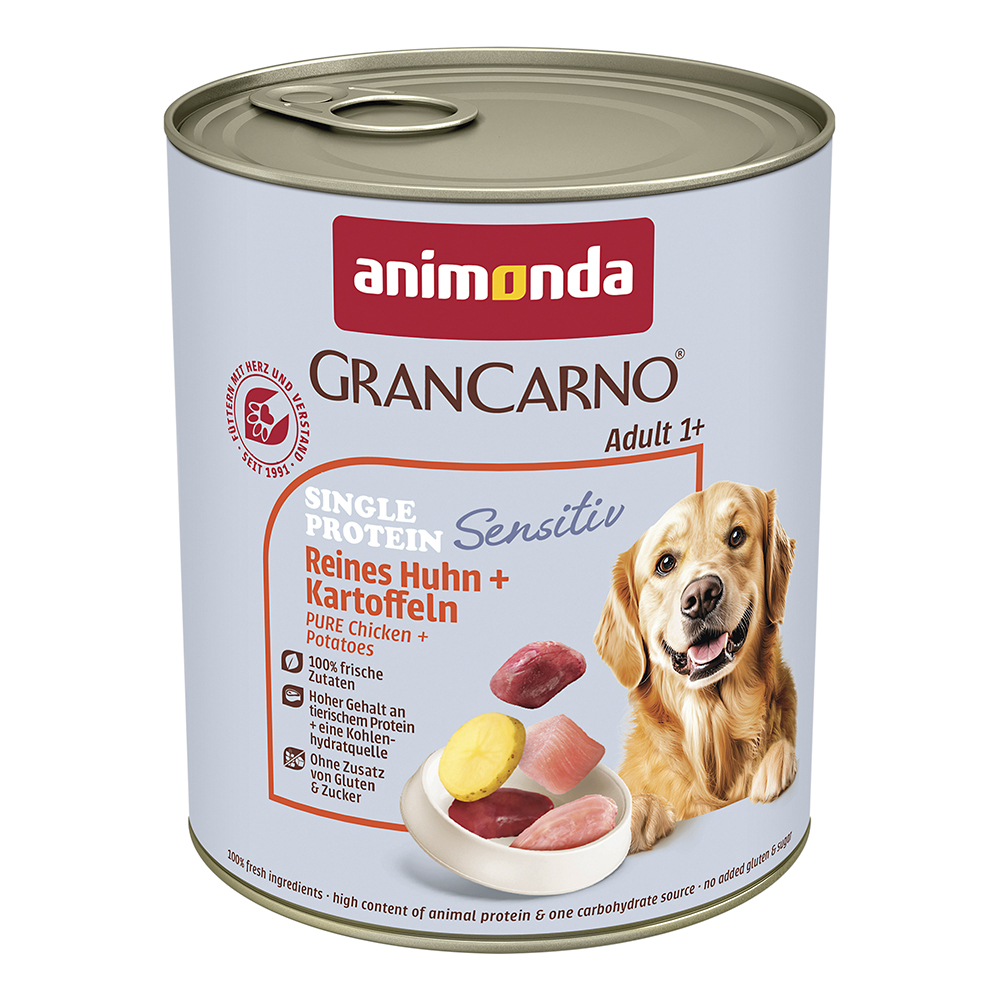 Animonda Gran Carno - Sensitive Adult Reines Huhn + Kartoffel - 6 x 800 g - 1